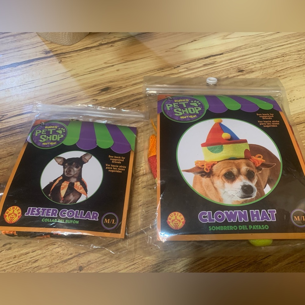 Rubies Pet Shop Halloween costumes set of two for M/L dogs